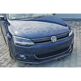 Накладка сплиттер на передний бампер Вариант2 на Volkswagen Jetta VI